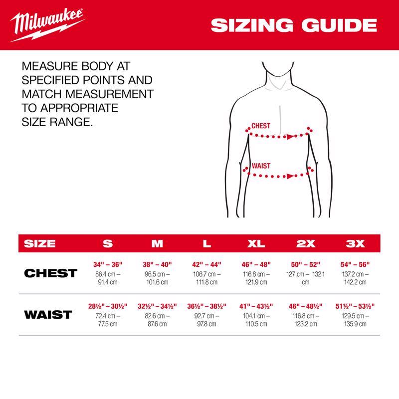 Milwaukee Workskin L Long Sleeve Men's Crew Neck Black Midweight Base Layer Tee Shirt