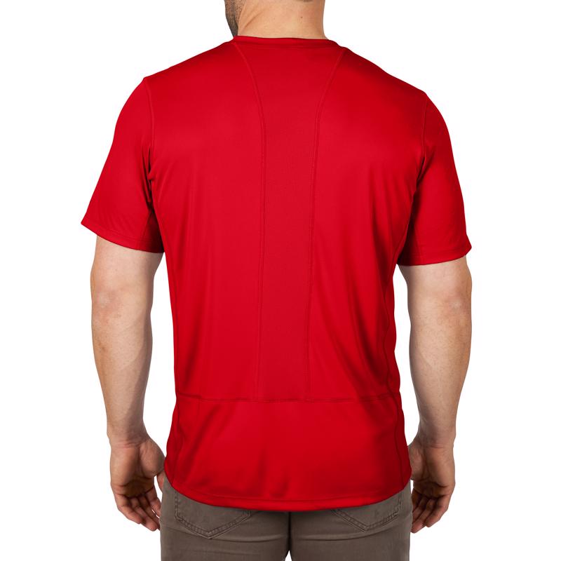 Milwaukee Workskin XL Short Sleeve Men's Crew Neck Red Lightweight Performance Tee Shirt