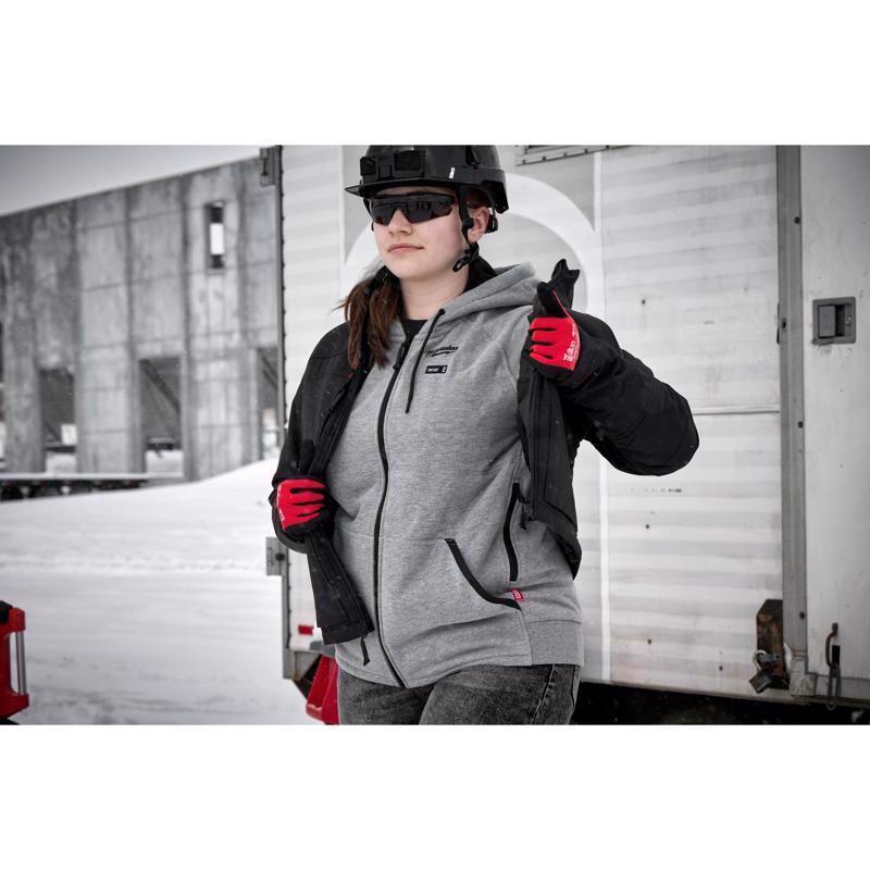 Milwaukee M12 S Long Sleeve Women's Heated Hoodie Kit Gray