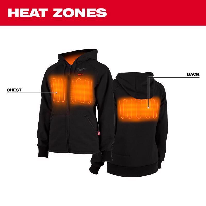 Milwaukee M12 S Long Sleeve Women's Heated Hoodie Kit Black