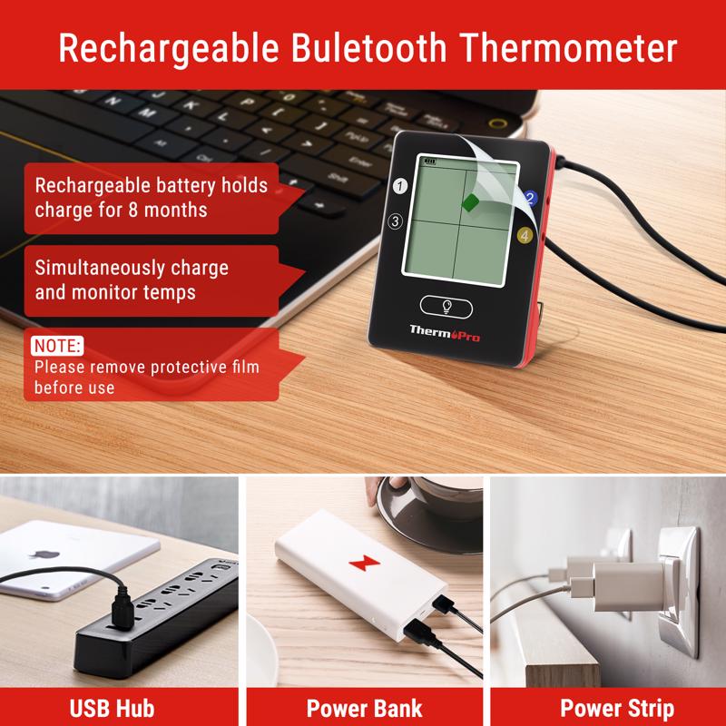 ThermoPro TP25W LCD Bluetooth Enabled Grill/Meat Thermometer