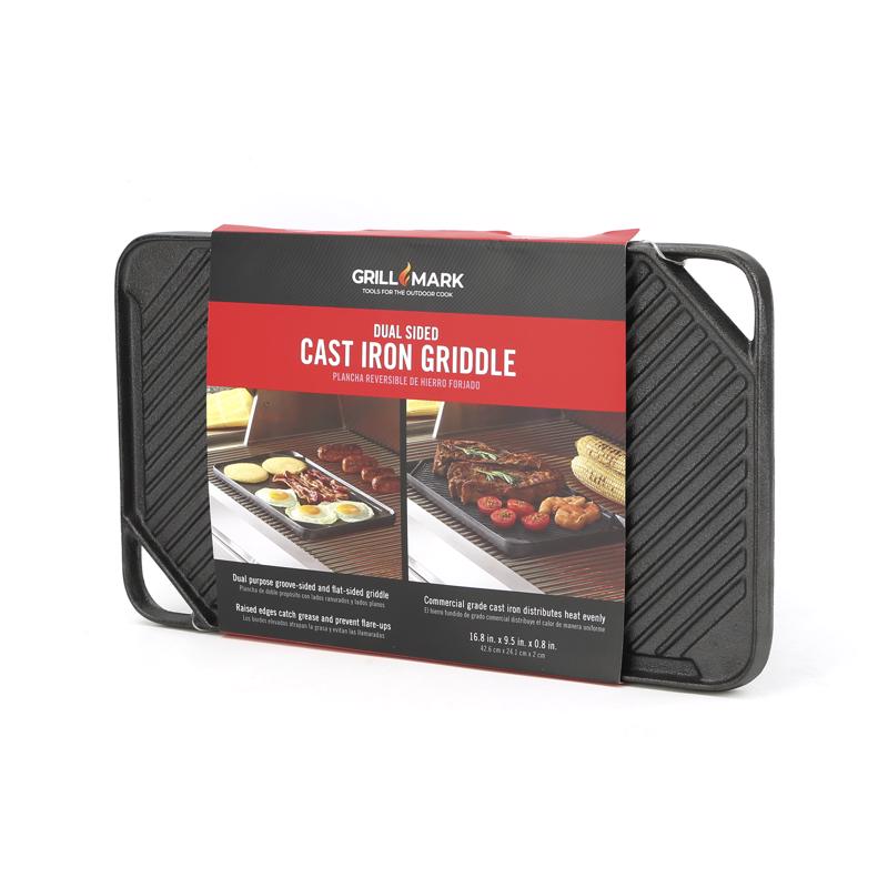 Grill Mark Cast Iron Griddle 16.75 in. L X 9.5 in. W 1 pk