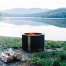 Breeo X Series 19 in. W Corten Steel Outdoor Round Wood Fire Pit