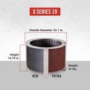 Breeo X Series 19 in. W Corten Steel Outdoor Round Wood Fire Pit