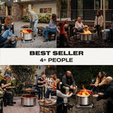 Breeo X Series 24 Stainless Smokeless Fire Pit 24 in. W Stainless Steel Outdoor Round Wood Fire Pit
