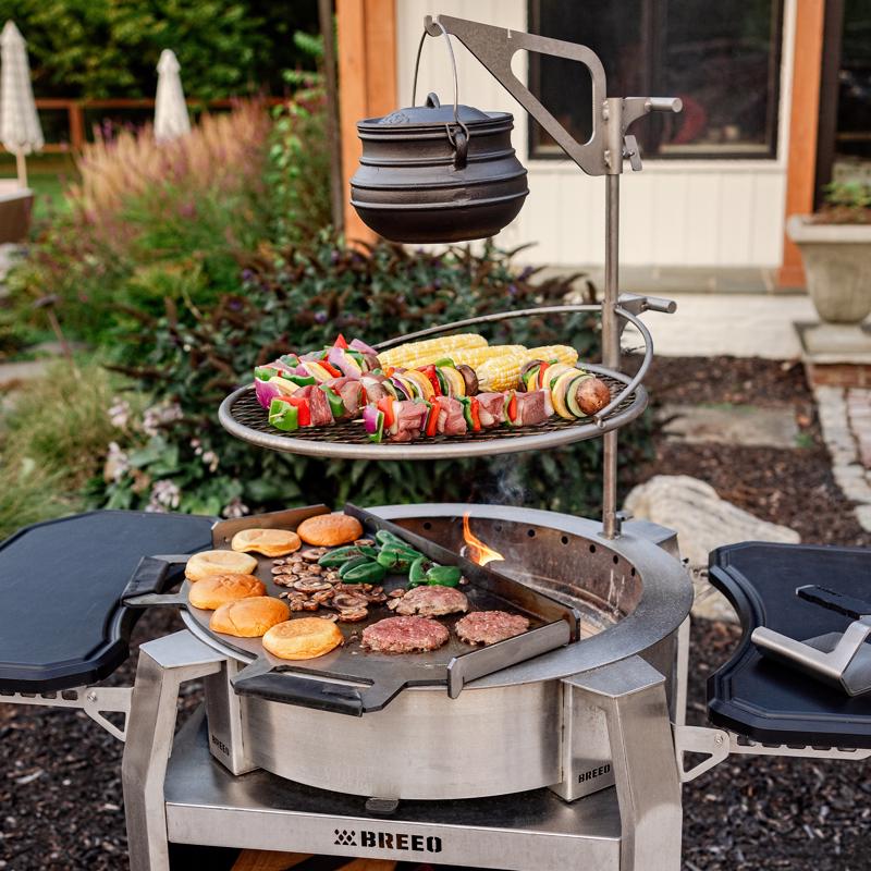 Breeo Outpost 24 Silver Camp Grill 34 in. H X 27 in. W 1 pk