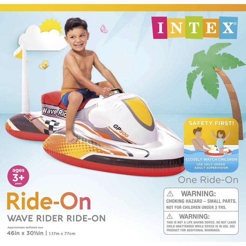 Intex Multicolored Vinyl Inflatable Wave Rider Ride-On Pool Float
