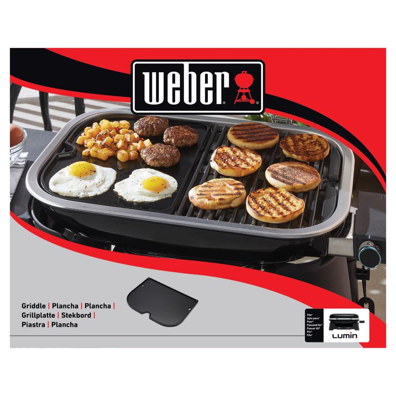 Weber Lumin 2000 Cast Iron/Porcelain Griddle 18.3 in. L X 13 in. W 1 pk