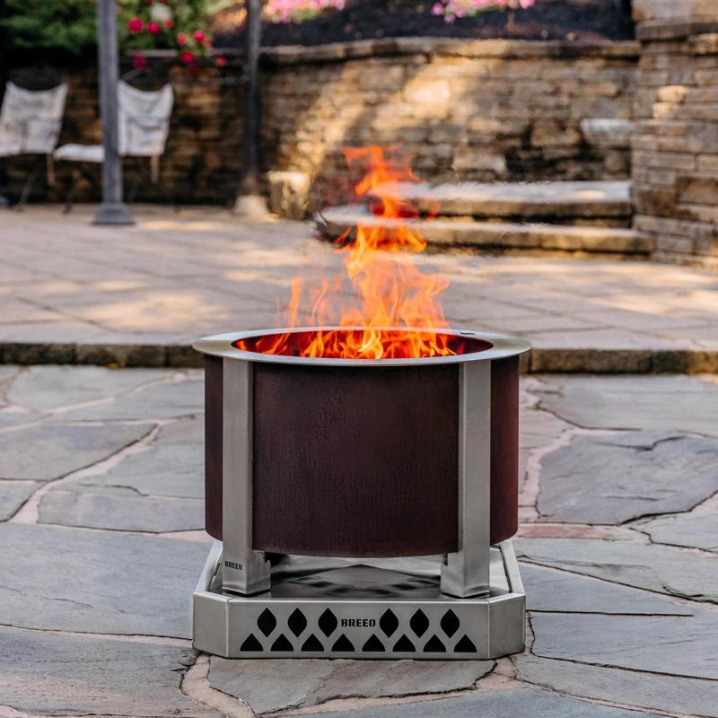 Breeo X Series 19 Stainless Steel Fire Pit Base 3.5 in. H X 20.6 in. W X 20.6 in. D
