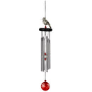 Woodstock Chimes Signature Collection Silver Aluminum/Wood 18 in. Crystal Cardinal Wind Chime