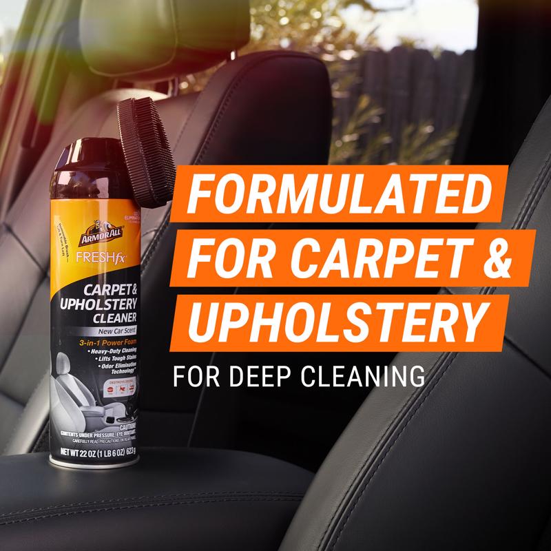 Armor All FreshFx Carpet and Upholstery Cleaner/Protector Foam New Car Scent 22 oz
