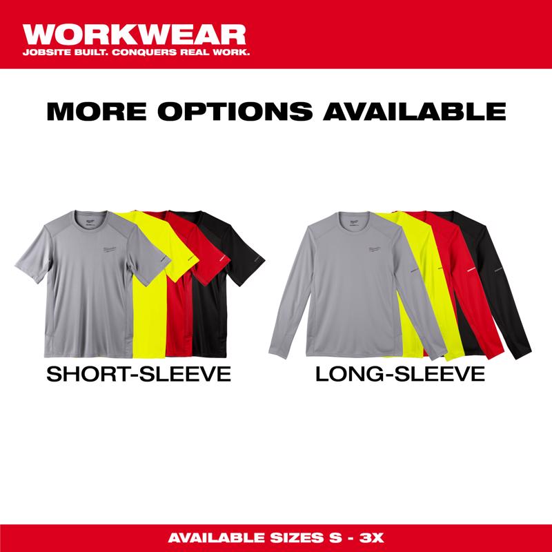 Milwaukee Workskin L Short Sleeve Unisex Crew Neck Yellow Shirt