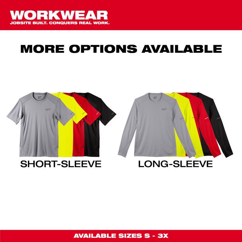 Milwaukee Workskin M Short Sleeve Unisex Crew Neck Yellow Shirt