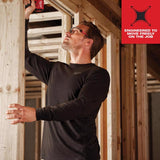 Milwaukee XL Long Sleeve Men's Crew Neck Black Hybrid Work Tee Shirt