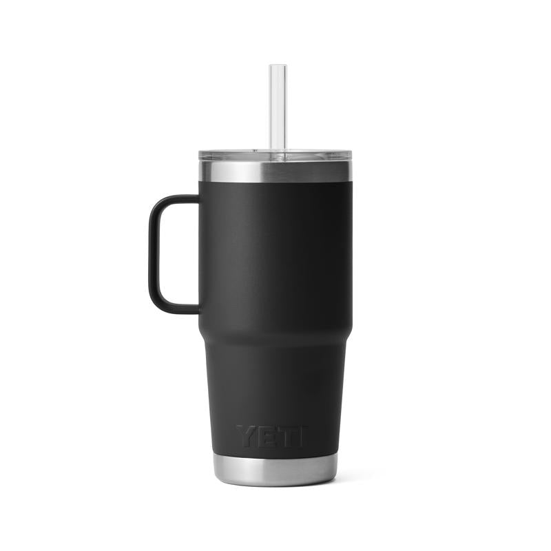 YETI Rambler 25 oz Black BPA Free Straw Mug