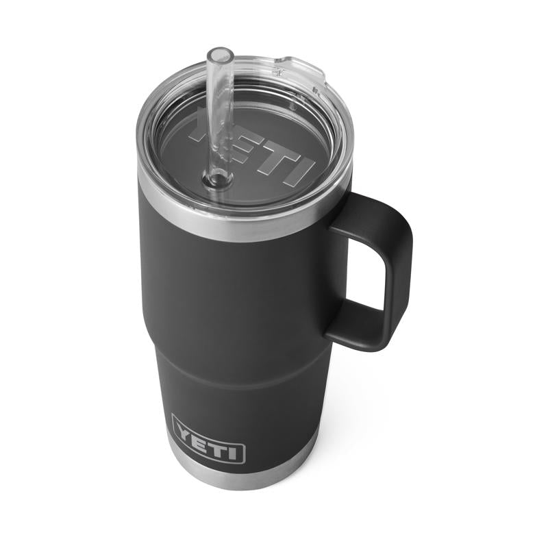 YETI Rambler 25 oz Black BPA Free Straw Mug