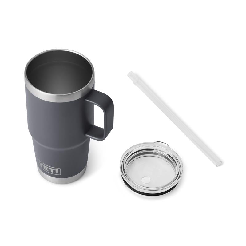 YETI Rambler 25 oz Charcoal BPA Free Straw Mug