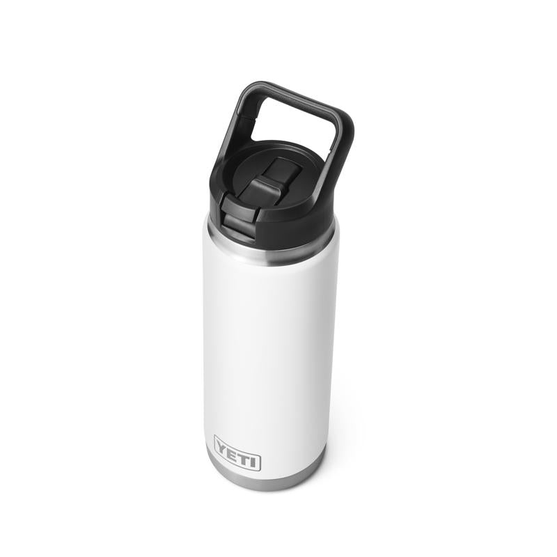 YETI Rambler 26 oz White BPA Free Bottle with Straw Cap