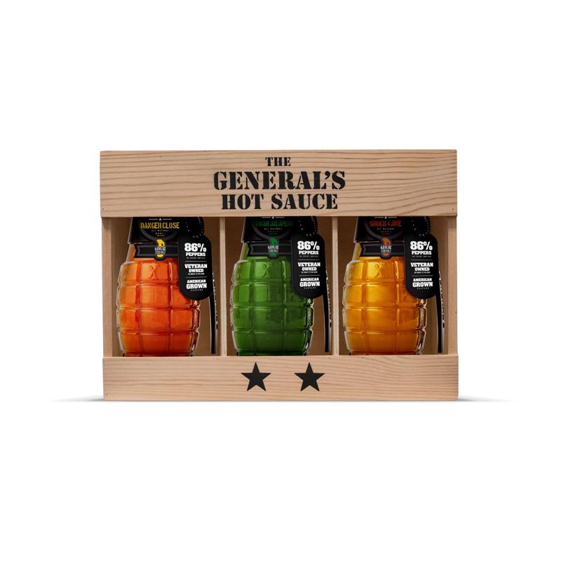 The General's Hot Sauce Assorted Hot Sauce Gift Box 6 oz