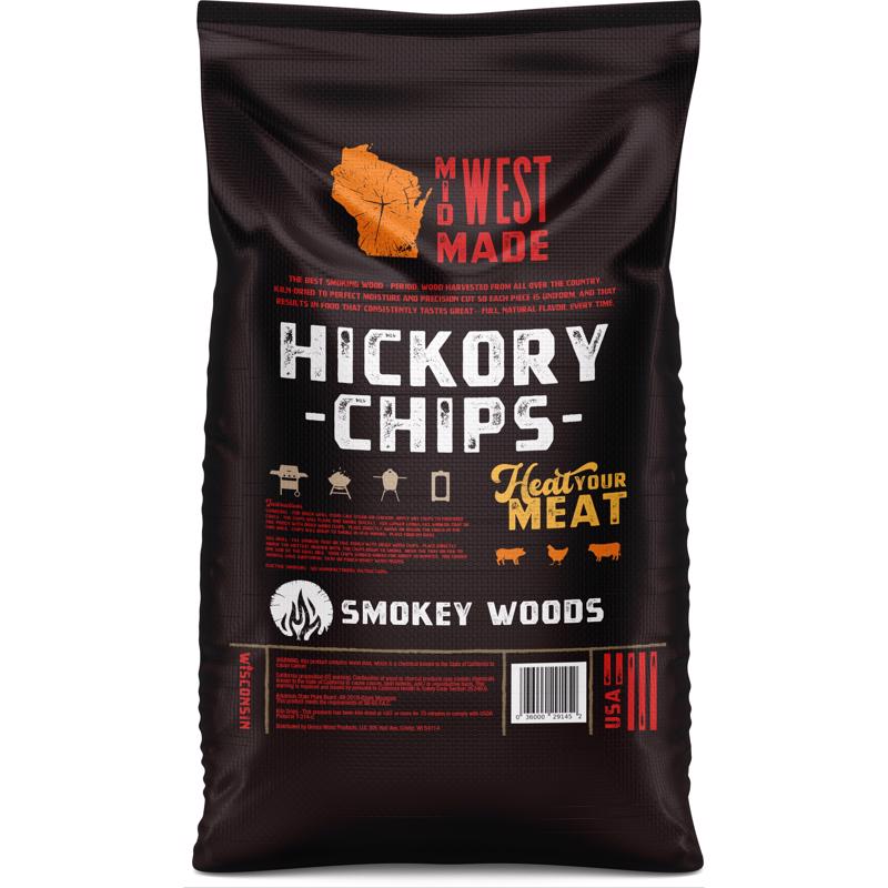 Smokey Woods All Natural Hickory Wood Smoking Chips 192 cu in