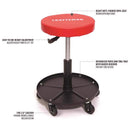 Craftsman Matte Red Vinyl Swivel Adjustable Shop Stool