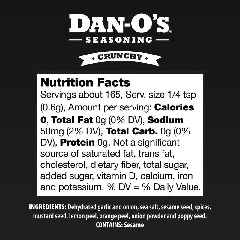 Dan-O's Crunchy Seasoning 3.5 oz