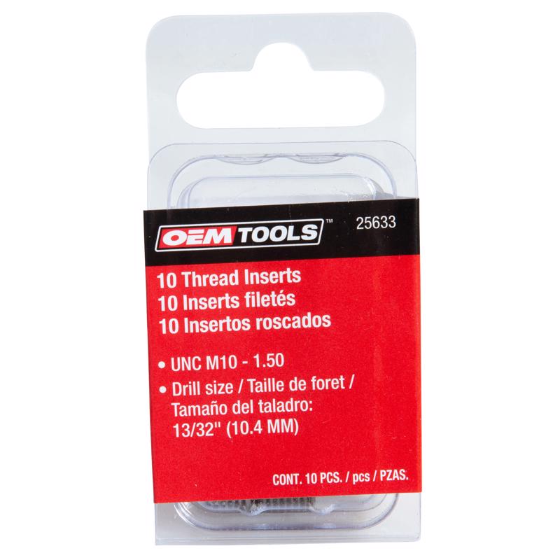 OEMTOOLS Stainless Steel Non Locking Helical Thread Insert M10-1.5