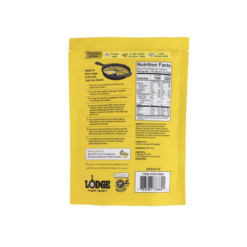 Lodge Sweet as Honey Skillet Cornbread Mix 17.4 oz Bagged