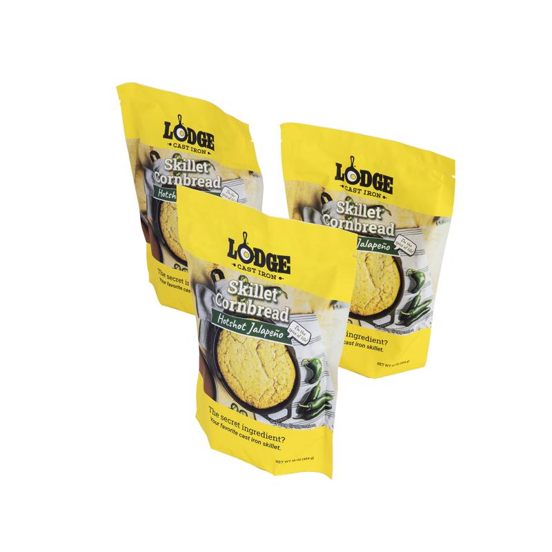 Lodge Hot Shot Jalapeno Skillet Cornbread Mix 16 oz Bagged