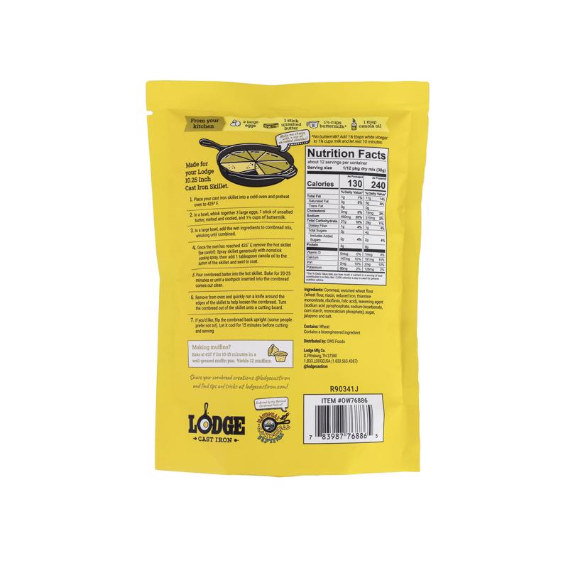 Lodge Hot Shot Jalapeno Skillet Cornbread Mix 16 oz Bagged