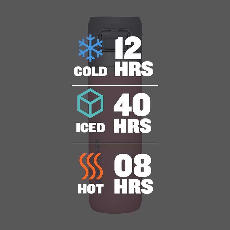 Stanley The Quick Flip 24 oz Double Wall Vacuum Insulation Rose Quartz BPA Free Insulated Bottle