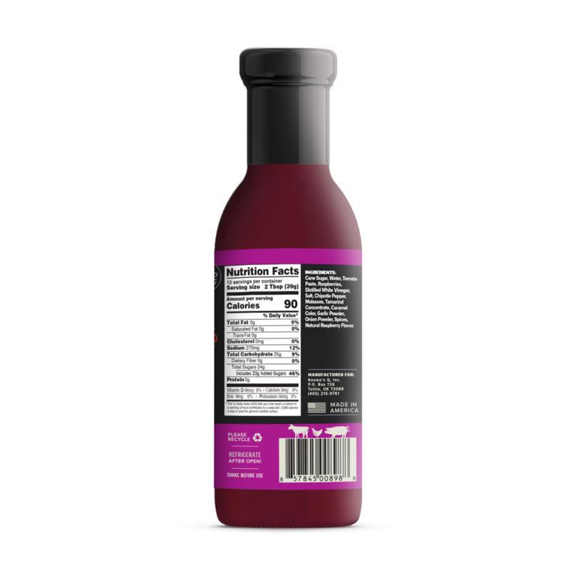 Kosmos Q Raspberry Chipotle BBQ Sauce 16.5 oz