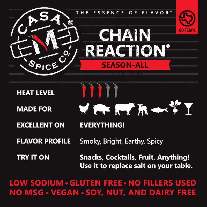 Casa M Spice Co Chain Reaction Season- All Seasoning 5 oz