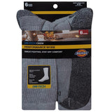 Dickies Dri-Tech Men's 6-12 Crew Socks Gray