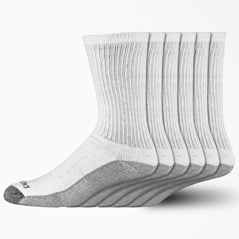 Dickies Dri-Tech Men's 12-15 Crew Socks White