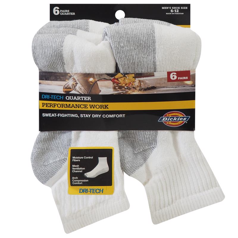 QUARTER SOCK WHT 6-12