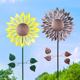 Exhart Assorted Metal 84 in. H Kinetic Sunflower Outdoor Garden Stake