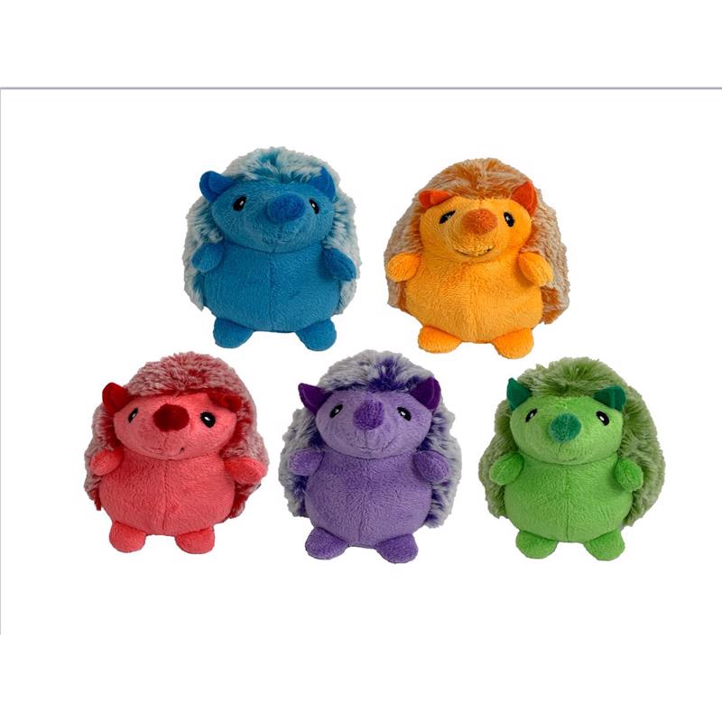 DOG TOY HEDGEHOGS AST 4"
