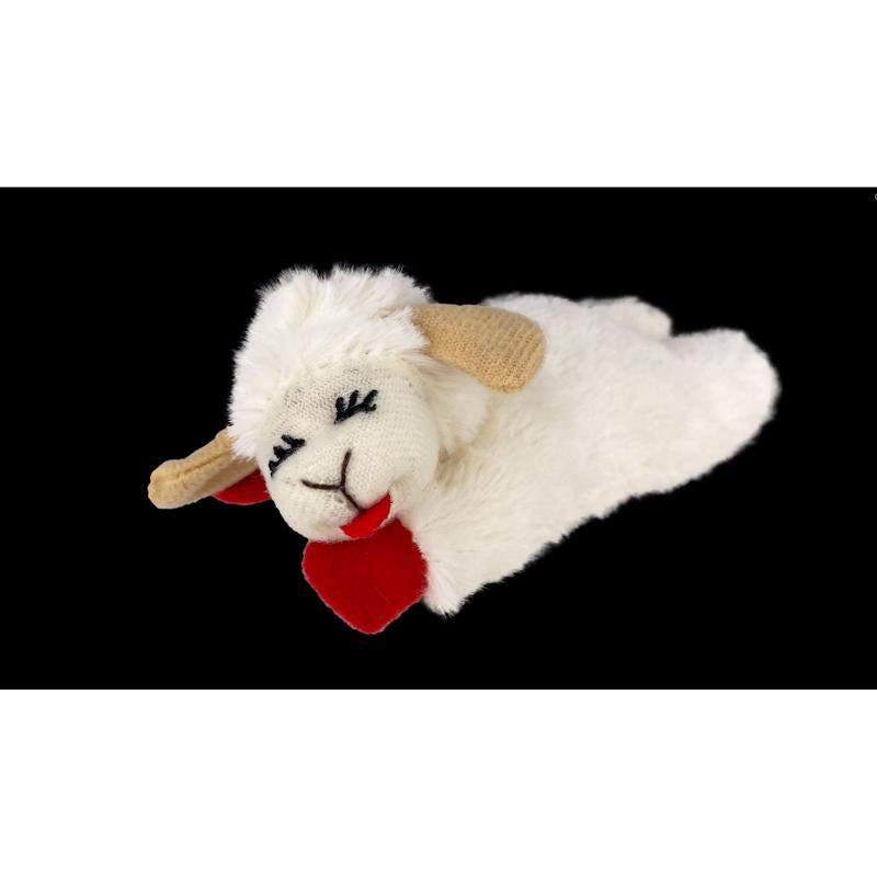 Multipet Lamb Chop White Plush Cat Toy 4 in. 1 pk