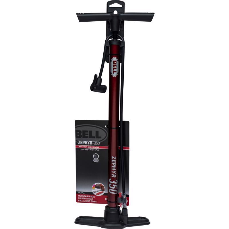 Bell Sports Zephyr 850 Steel Bicycle Floor Pump Maroon