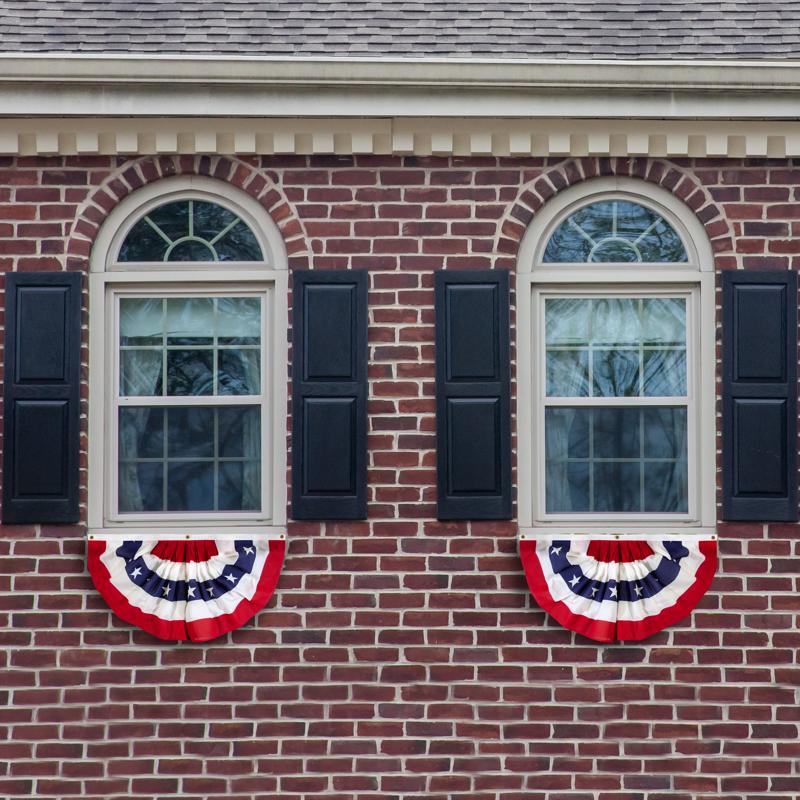 Valley Forge American  Pleated Flag 18 in. H X 36 in. L