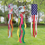 Meadowcreek Multicolored Nylon 38 in. H Flag Wind Spinner