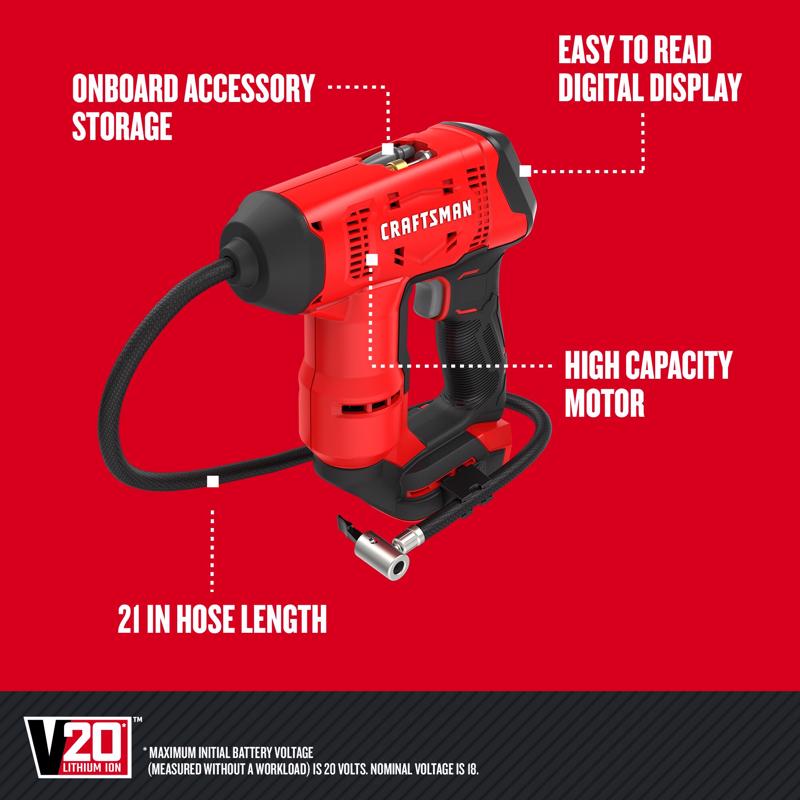 Craftsman V20 150 psi Cordless Inflator