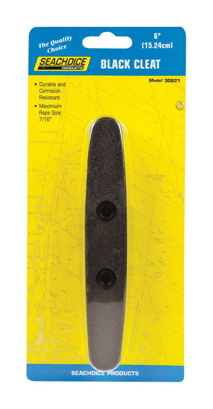 CLEAT 6" PLASTIC-BLK