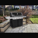 Weber Genesis E-415 Liquid Propane Gas Grill for Outdoor Grilling, 4 Burners, Black