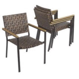 CHAIR STL/WICKER BN #250