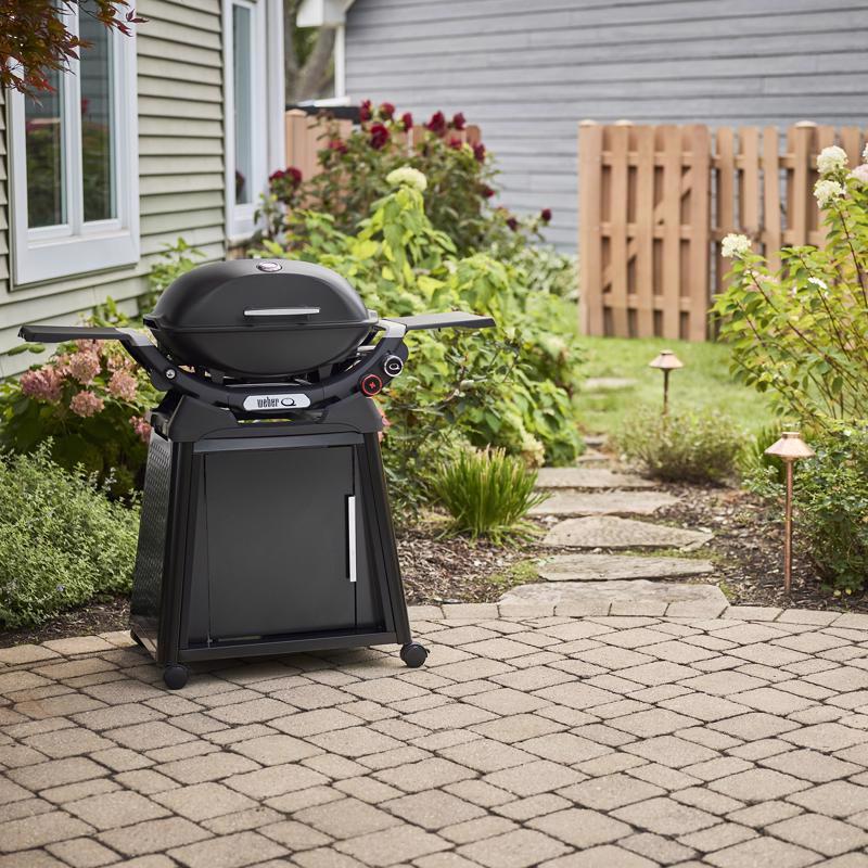 Weber Q 2800N+ w/Cart 2 Burner Liquid Propane Grill Midnight Black