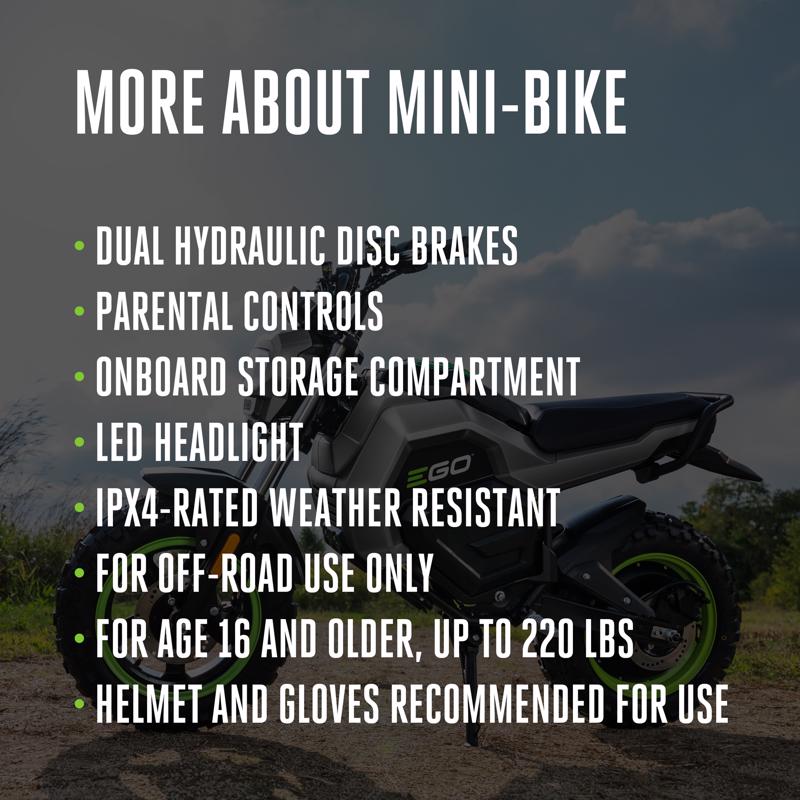 EGO Power+ Unisex Mini Bike