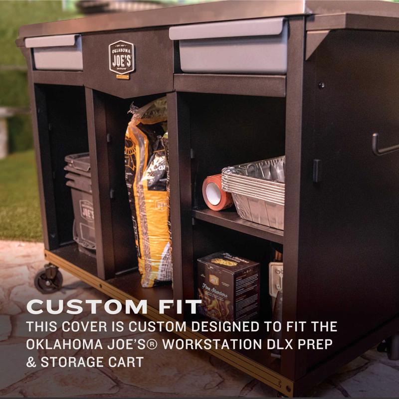 Oklahoma Joe's Black Prep/Storage Cart Cover