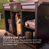 Oklahoma Joe's Black Prep/Storage Cart Cover